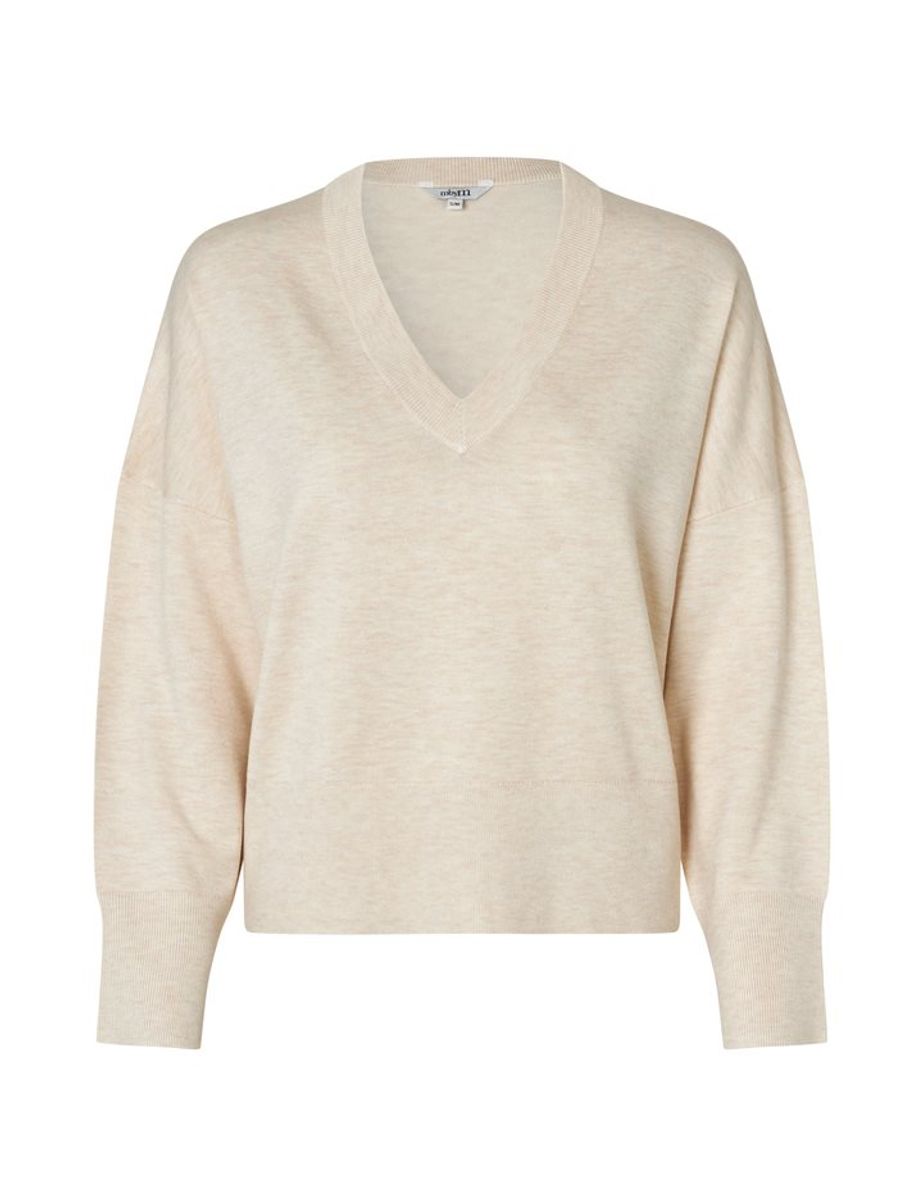 MbyM Gillian Bravani Knit V-hals Genser Sugar Melange