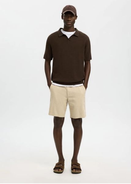 Hovedbilde Selected Homme Shorts Brody Linen Incense Oatmeal