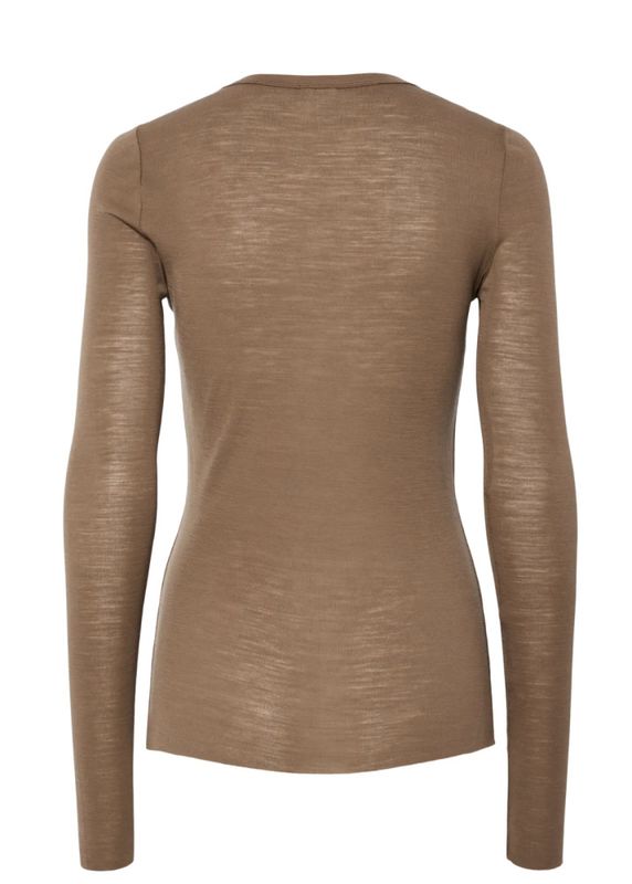 YAS Wool Topp Pine Bark