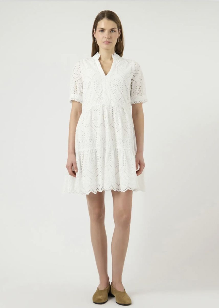 YAS Holi Dress Star White