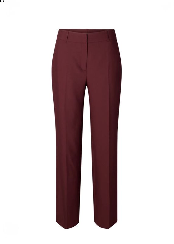 Selected Femme Rita Wide Pant Melange Tawny Port Melange