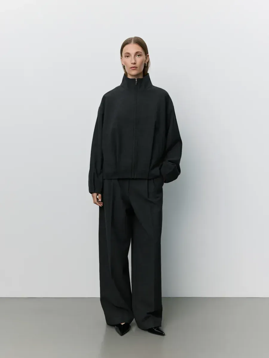 Sofie Schnoor Becky Suting Bomber Jacket Dark Grey
