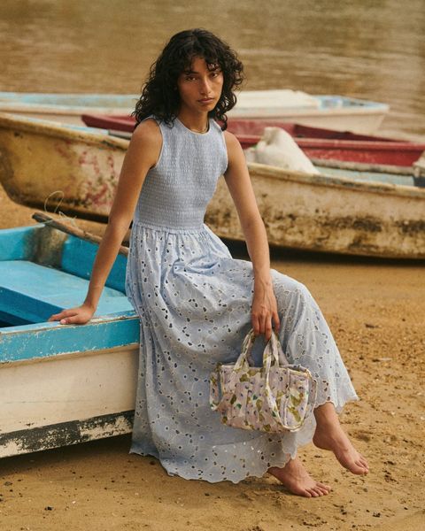 Hovedbilde byTiMo Broderie Anglaise Smocking Dress Light Blue