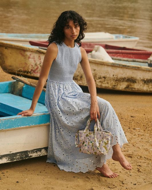 Hovedbilde byTiMo Broderie Anglaise Smocking Dress Light Blue