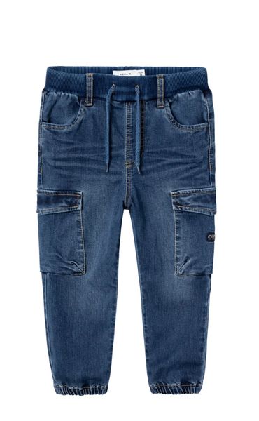 Hovedbilde Name It Ben Baggy Cargo Jeans Dark Blue Denim