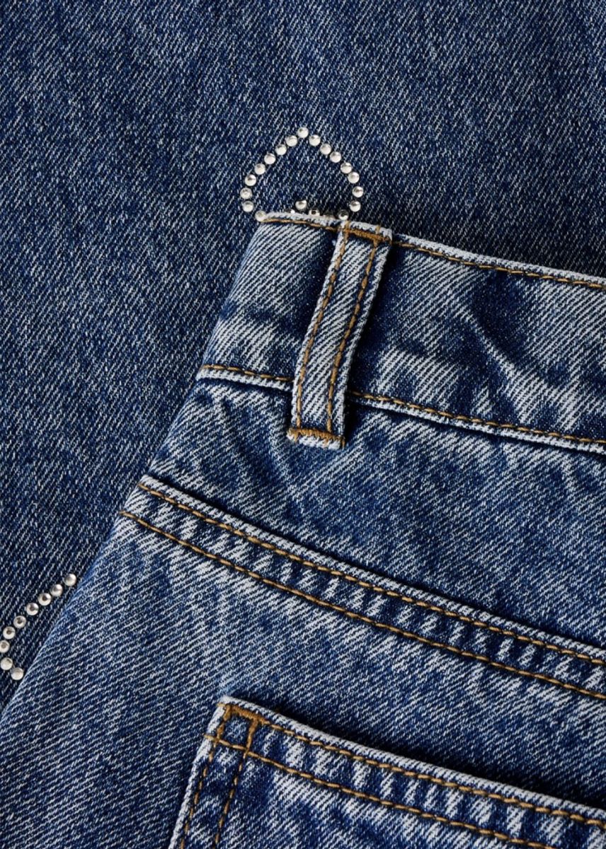 Name It Rose Wide Rhinestone Jeans