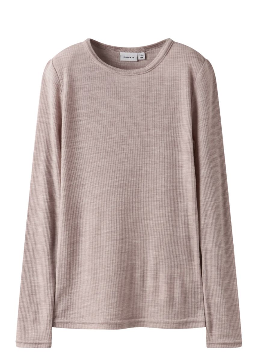 Name It Wax Wool Rib Topp Shadow Grey 