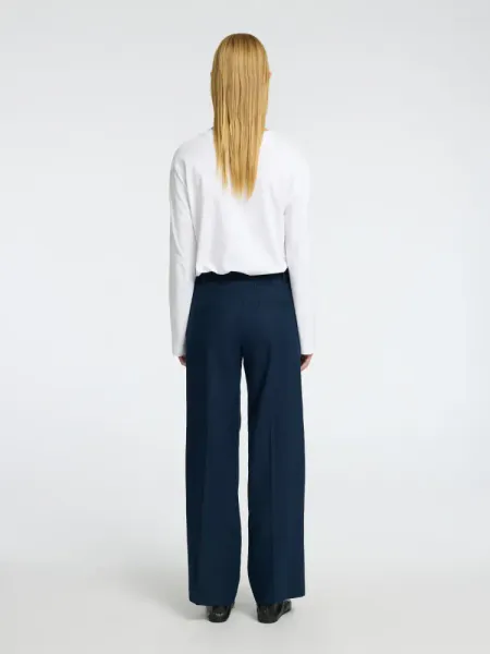 Hovedbilde Selected Femme Rita Wide Pant Dark Saphire - Lin - Viscose