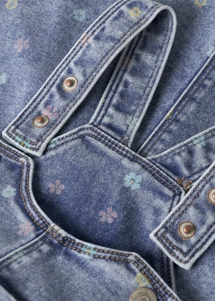 Hovedbilde Name It  Rosa Short BIBI Skirt Medium Blue Denim Flower 