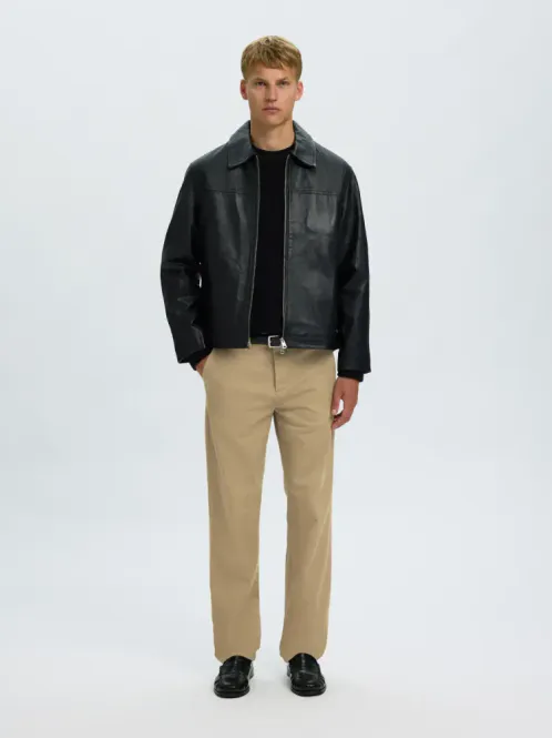 Hovedbilde Selected Man Straight Miles 196 Twill Pant Greige 