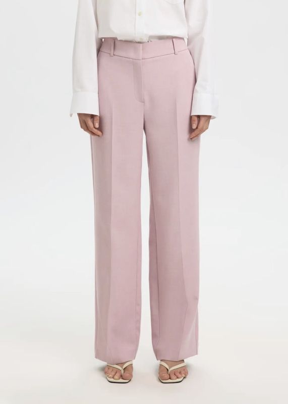 Selected Femme Rita Wide Pant Bleached Mauve  Melange